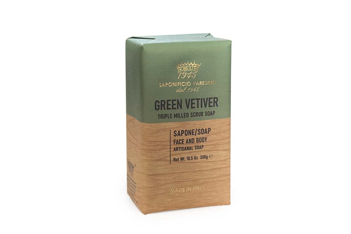 Green Vetiver Fragranced Wrapped Hand & Shower Soap Bar