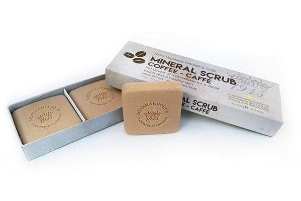 Coffee Mineral Scrub Boxed 3-Piece Set.