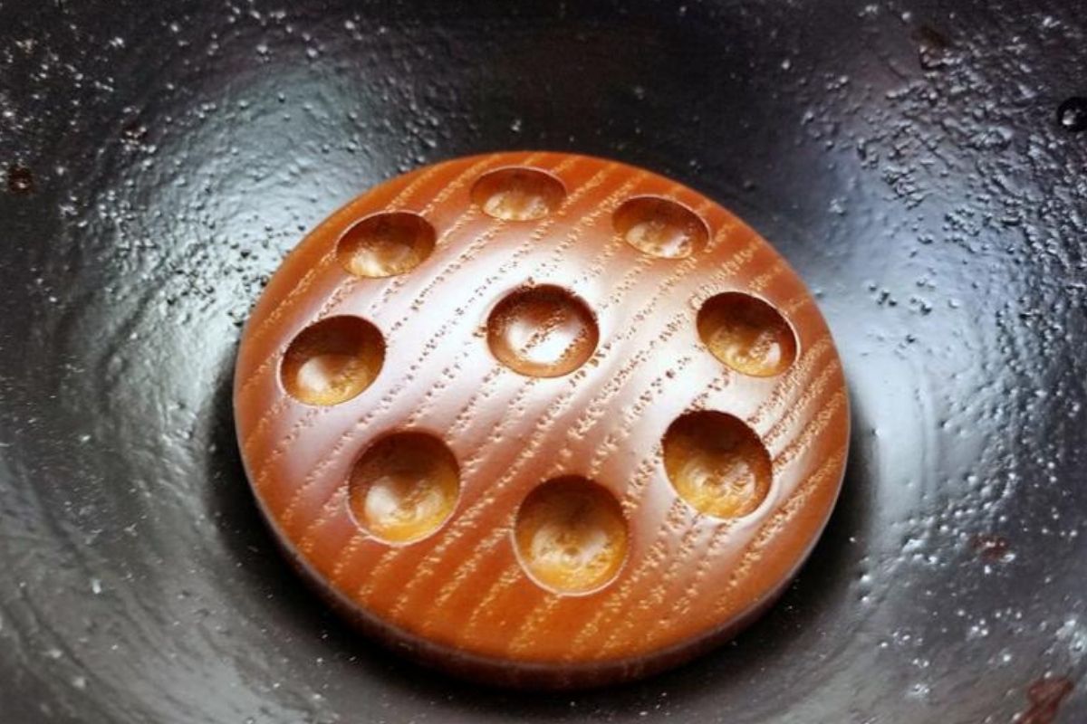 Carved Wooden Grail Lathering Bowl