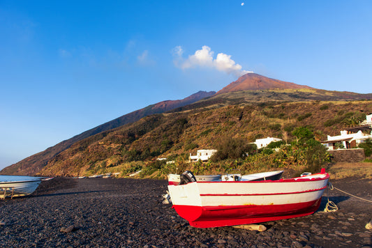 The Island of Stromboli Volcanic Eruptions