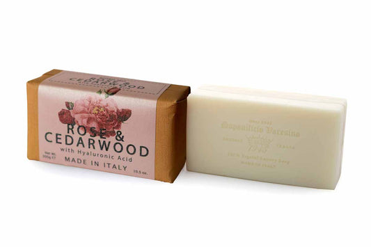 Rose & Cedarwood Bar Soap with Hyaluronic Acid