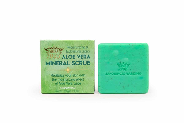 Pure Aloe Vera Mineral Scrub Bar Soap – Saponificio Varesino