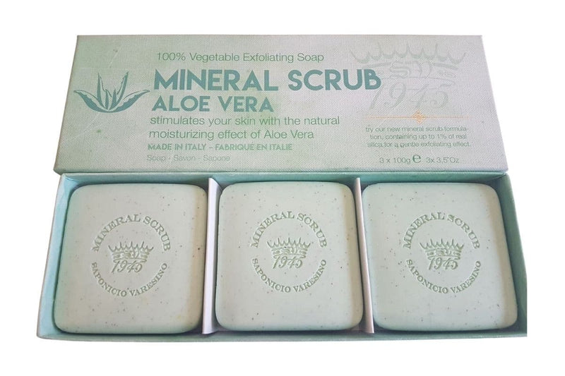 Pure Aloe Vera Mineral Scrub Boxed 3-Piece Set.